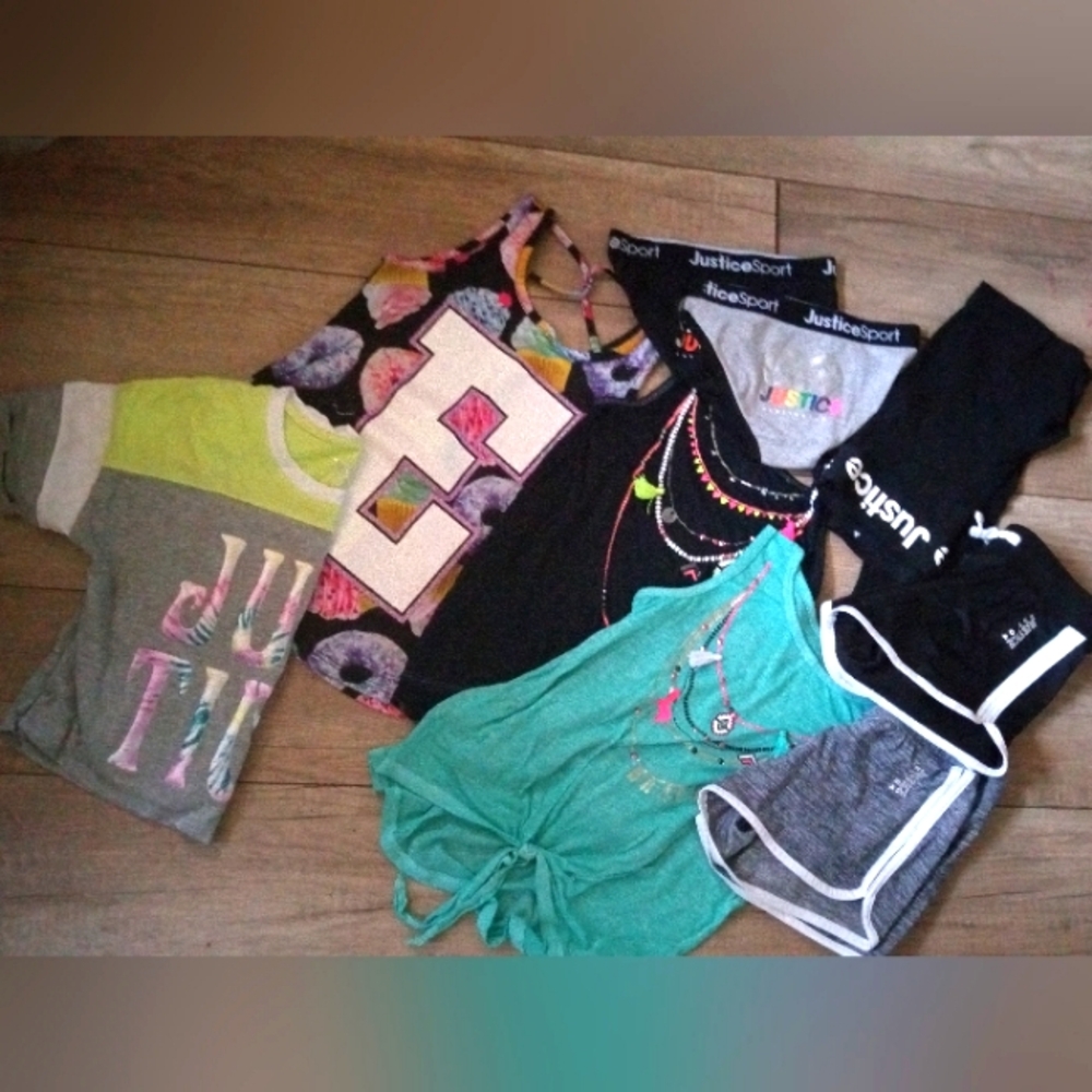 9 piece justice lot size 7/8